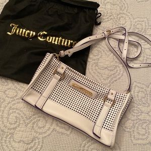 Juicy couture perforated leather crossbody